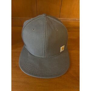 Carhartt Snapback Hat Grey 100% Cotton Adjustable Fit Unisex